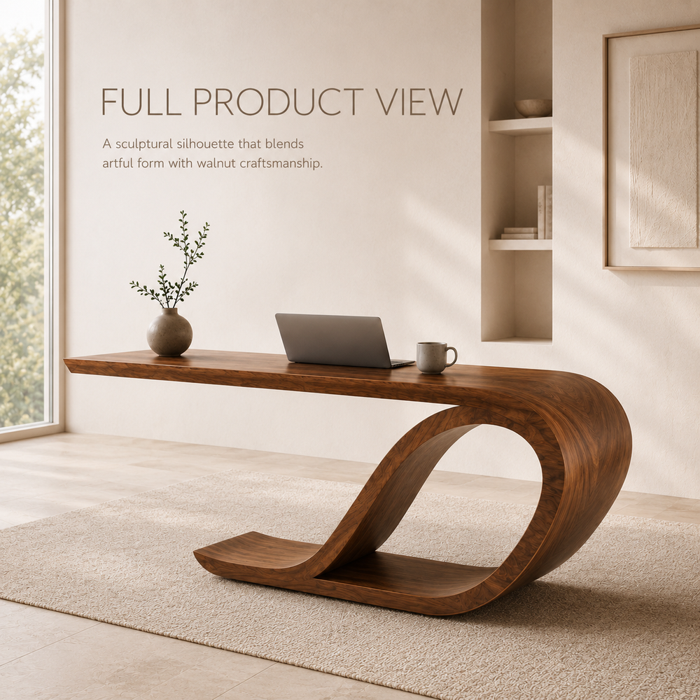 Vale Modern Solid Wood Desk - Design 043