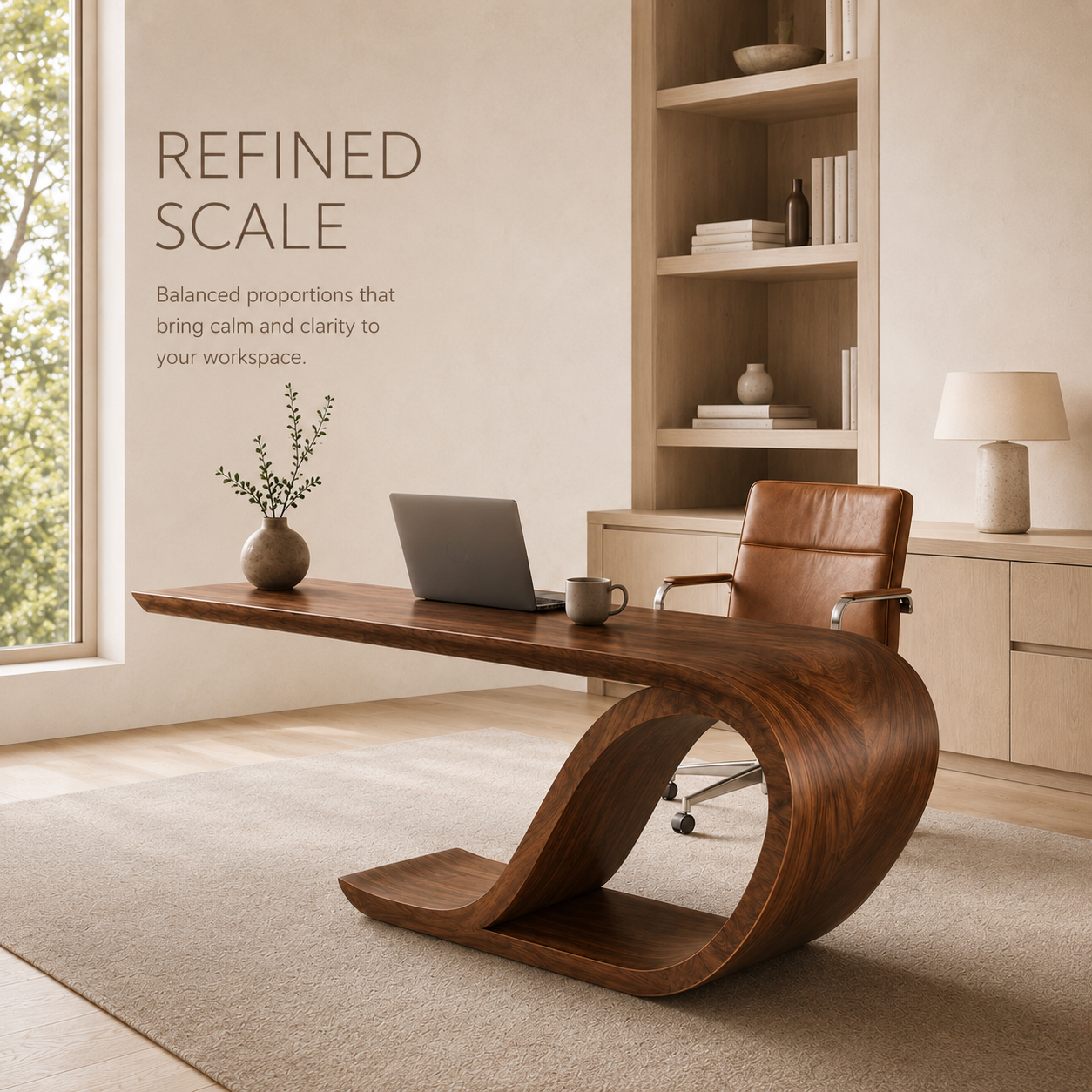 Vale Modern Solid Wood Desk - Design 043