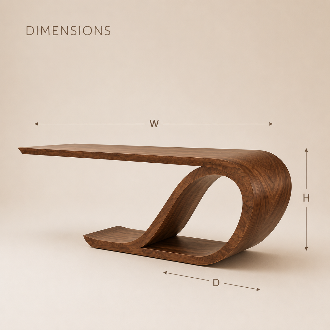 Vale Modern Solid Wood Desk - Design 043