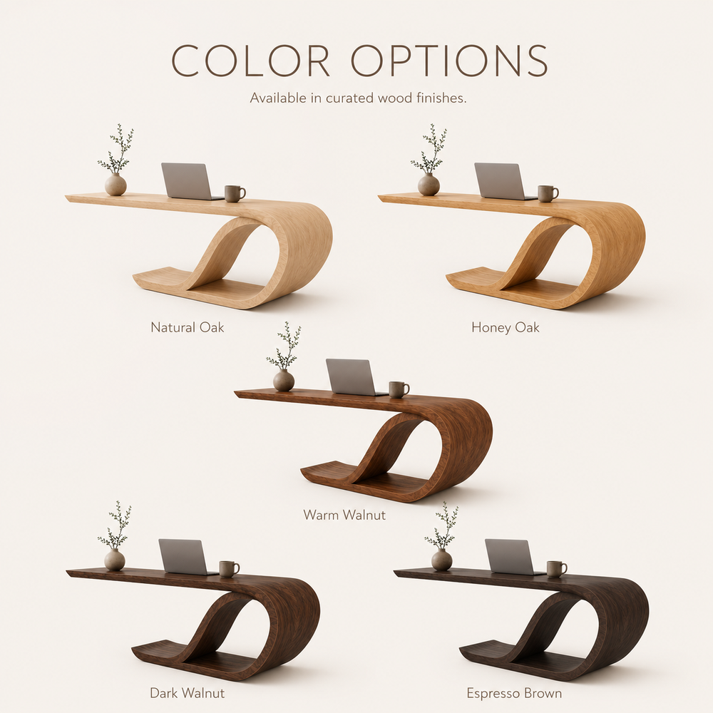 Vale Modern Solid Wood Desk - Design 043