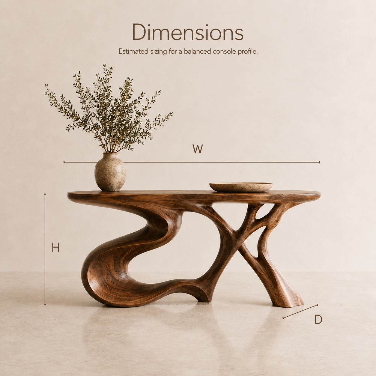 Veyra Soft Curve Console Table - Design 198