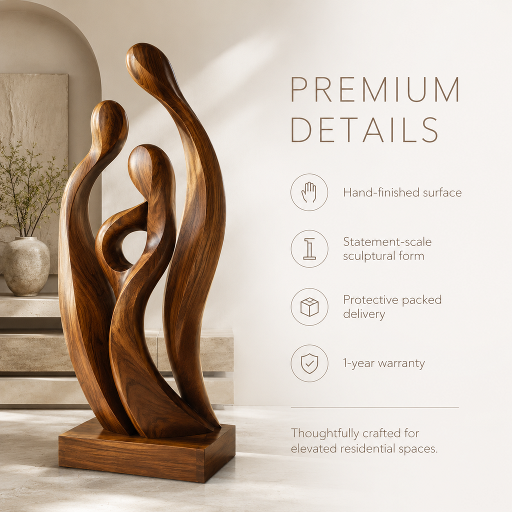 Arden Abstract Wood Sculpture - Design 001 - product image 09
