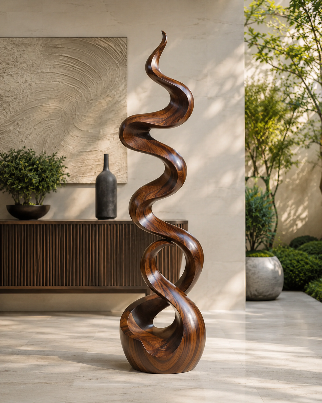 Veyra Modern Wood Sculpture - Design 006 - main view