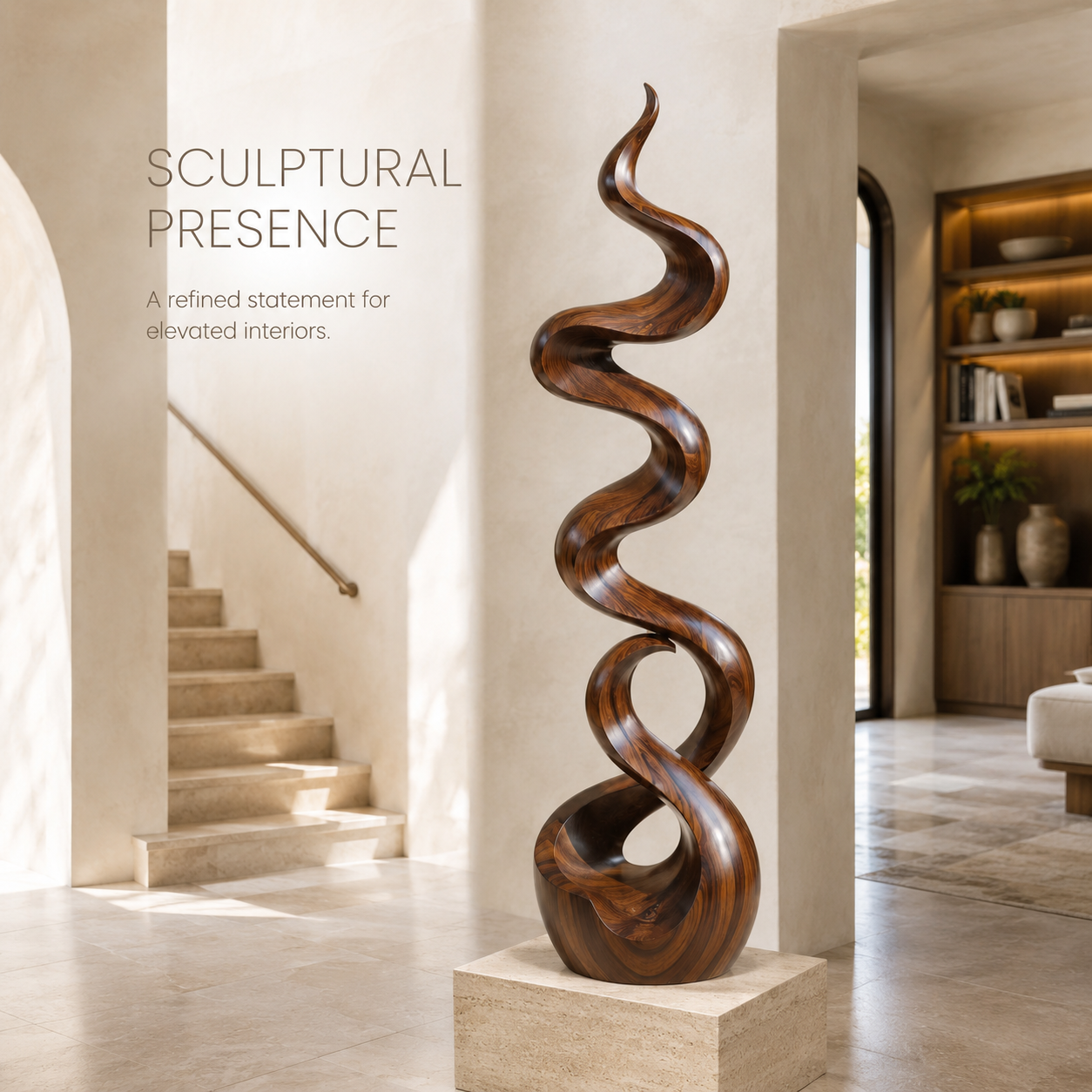 Veyra Modern Wood Sculpture - Design 006 - product image 02