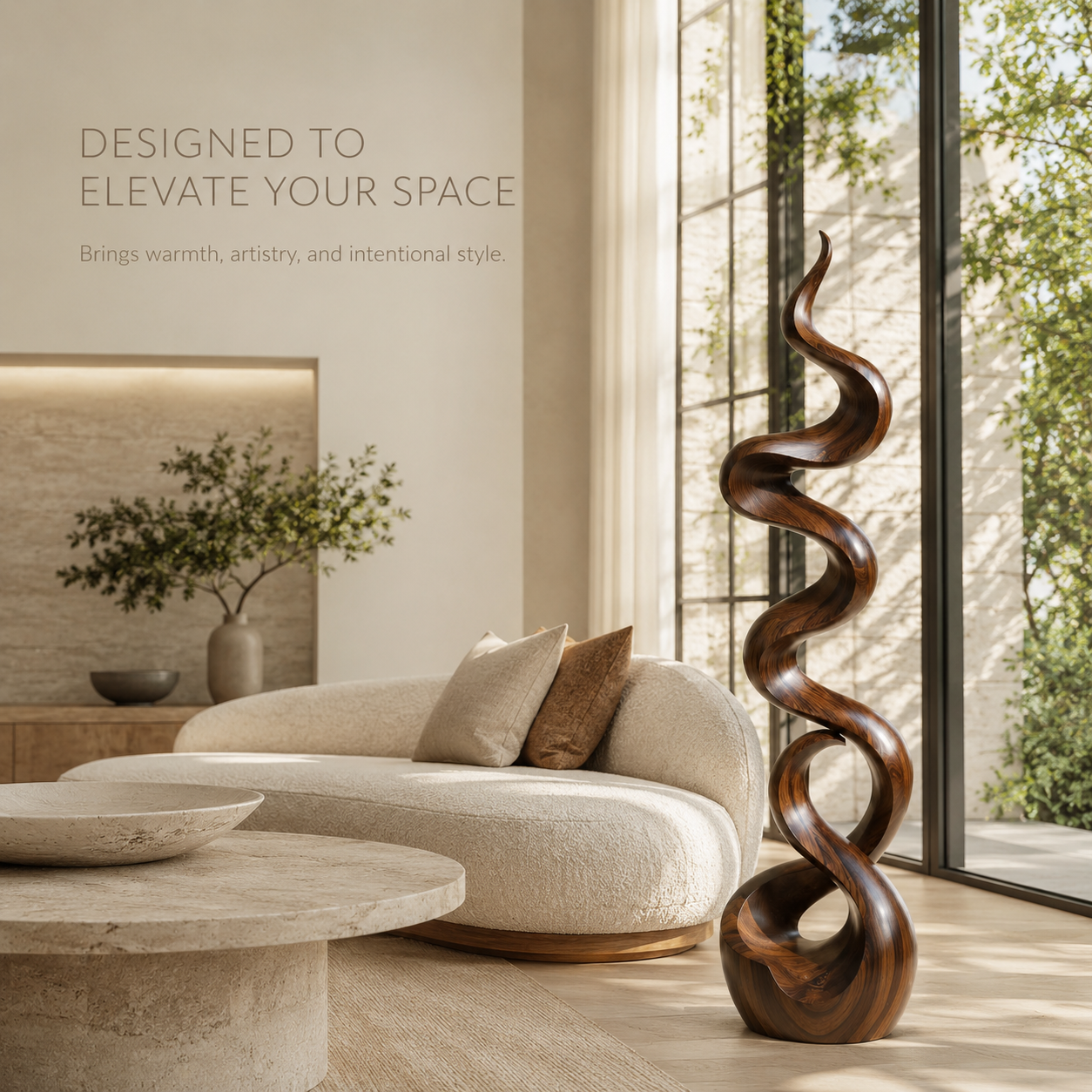 Veyra Modern Wood Sculpture - Design 006 - product image 04