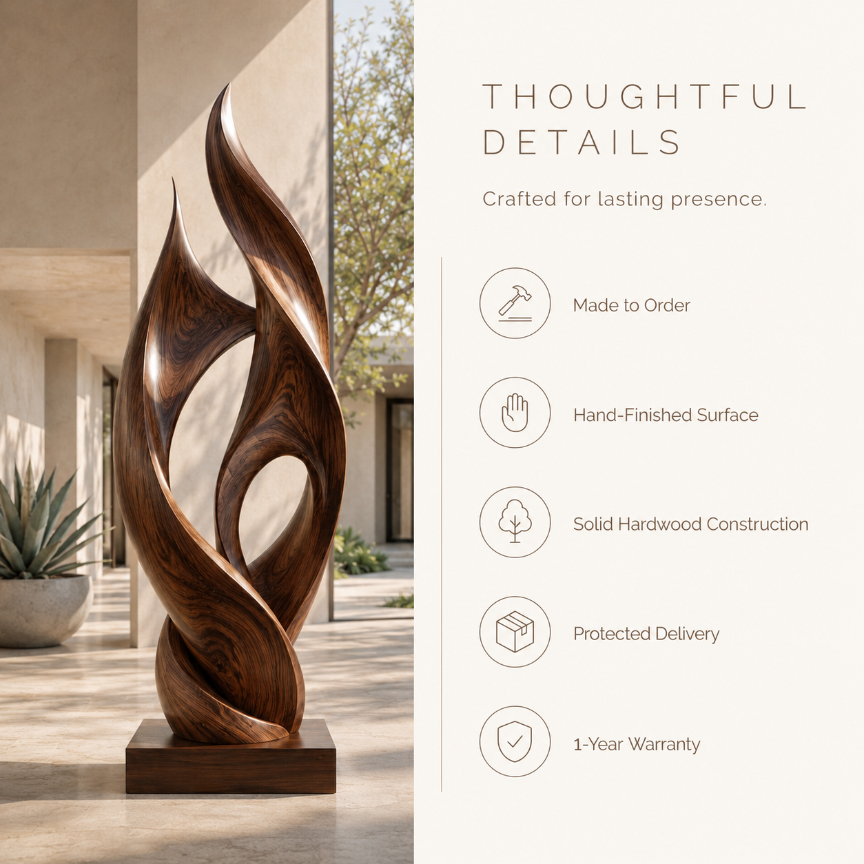 Liora Warm Abstract Sculpture - Design 008 - product image 10