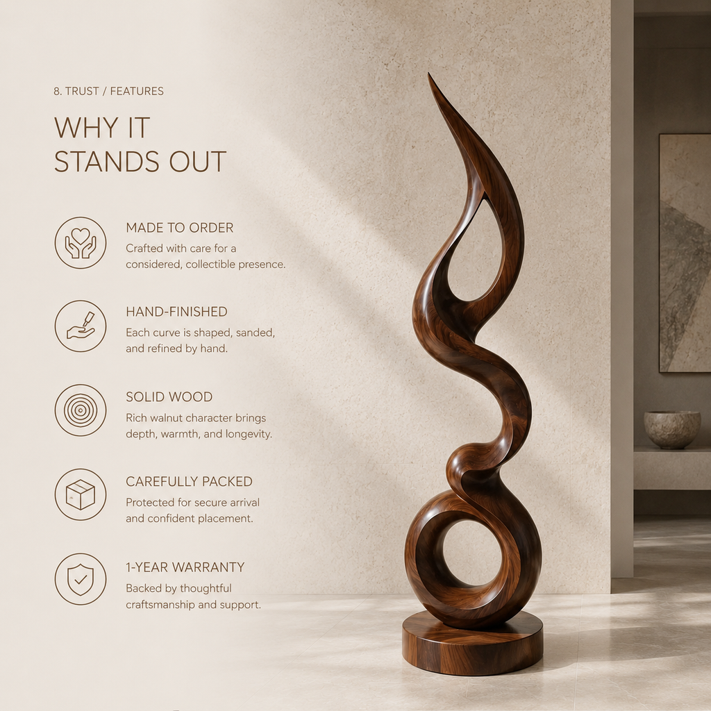 Rowan Hollow Form Sculpture - Design 009 - product image 09