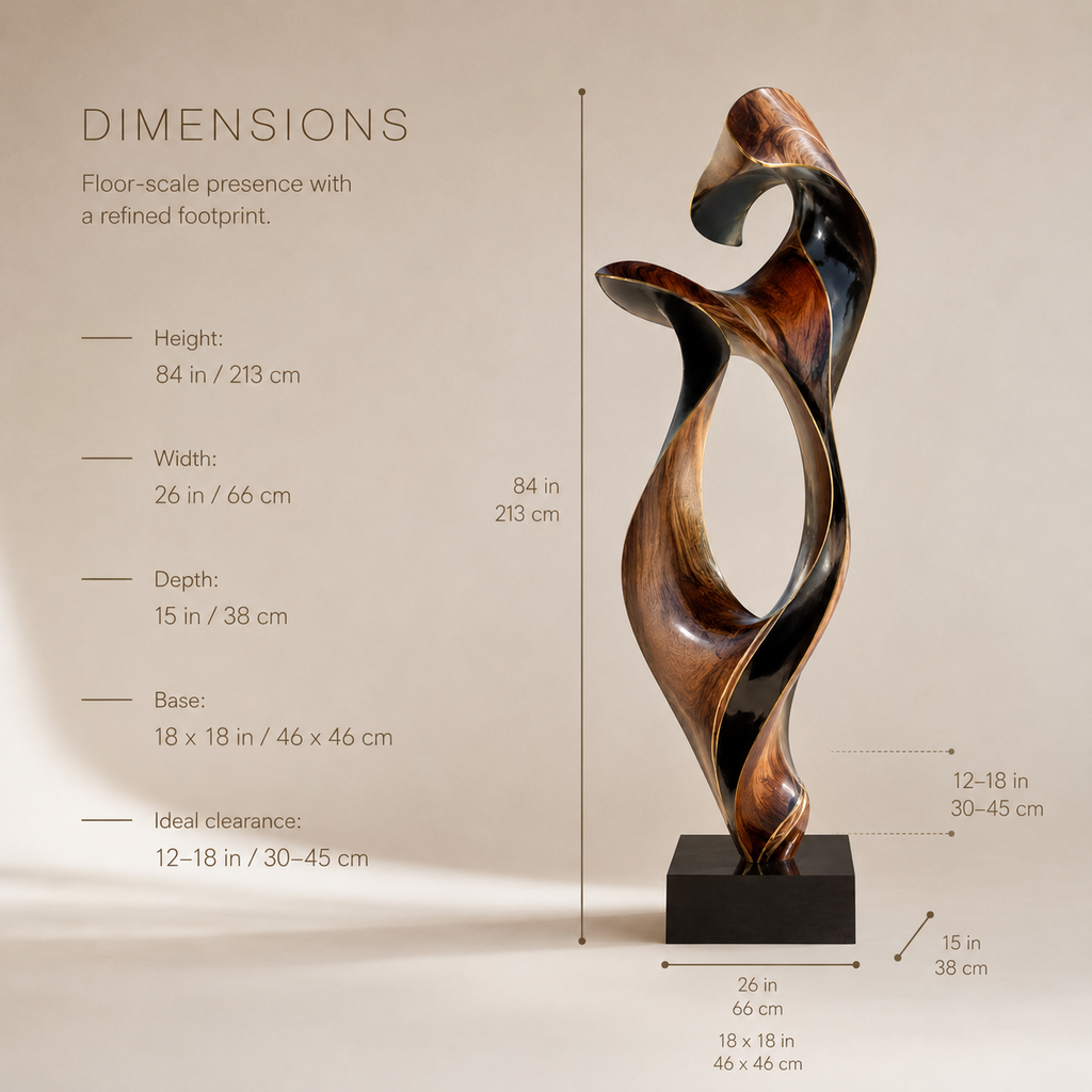 Arden Abstract Wood Sculpture - Design 013 - product image 03