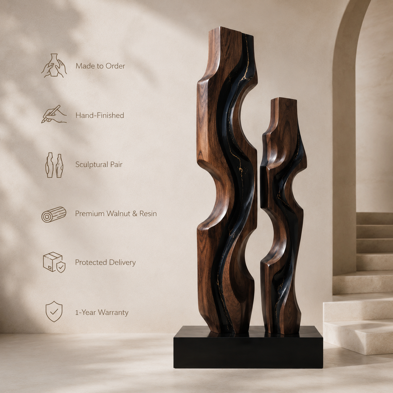 Soren Carved Abstract Sculpture - Design 016 - product image 09