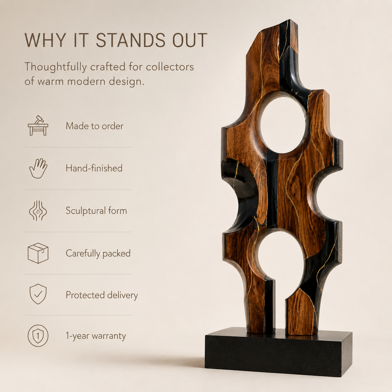 Elara Organic Form Sculpture - Design 017 - product image 09