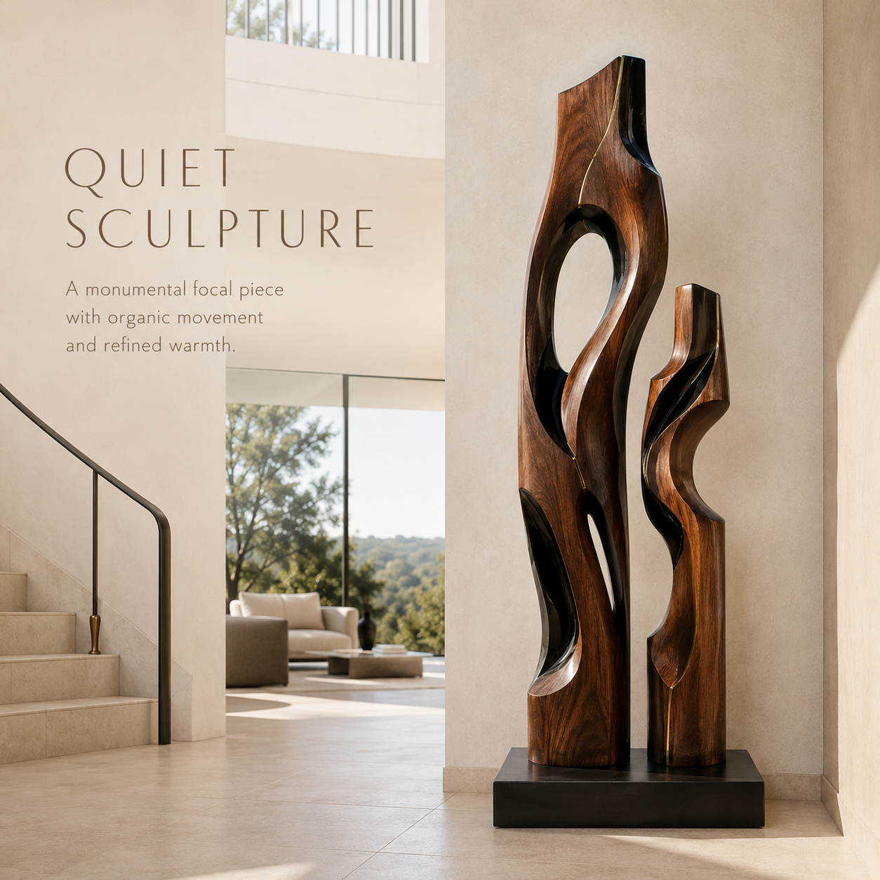 Veyra Modern Wood Sculpture - Design 018 - product image 02