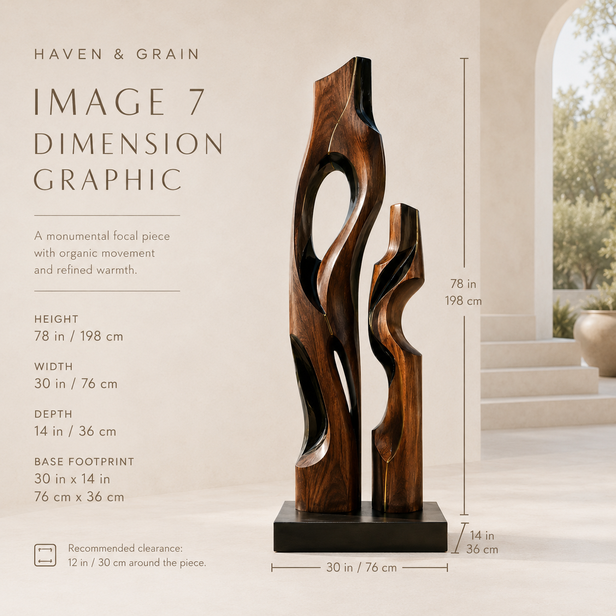 Veyra Modern Wood Sculpture - Design 018 - product image 08