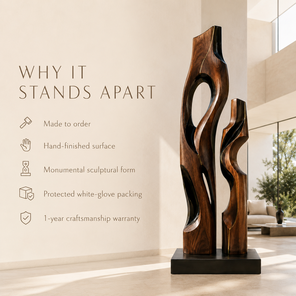 Veyra Modern Wood Sculpture - Design 018 - product image 09