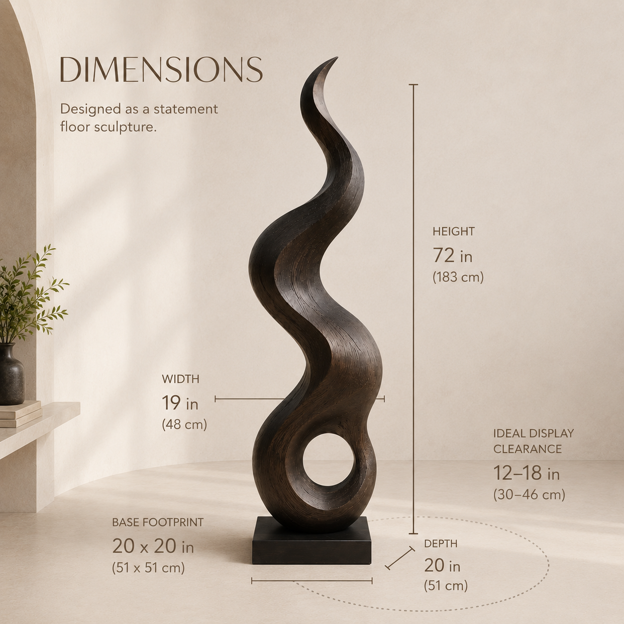 Rowan Hollow Form Sculpture - Design 021 - product image 08