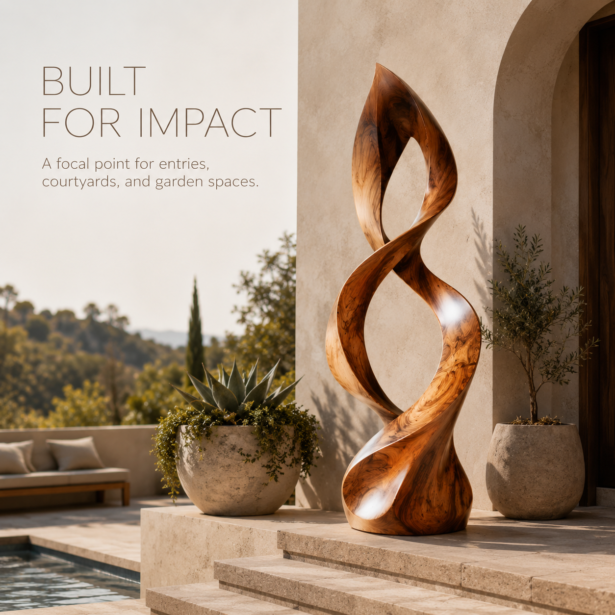 Rustic Arden Abstract Wood Sculpture - Design 024 - product image 03