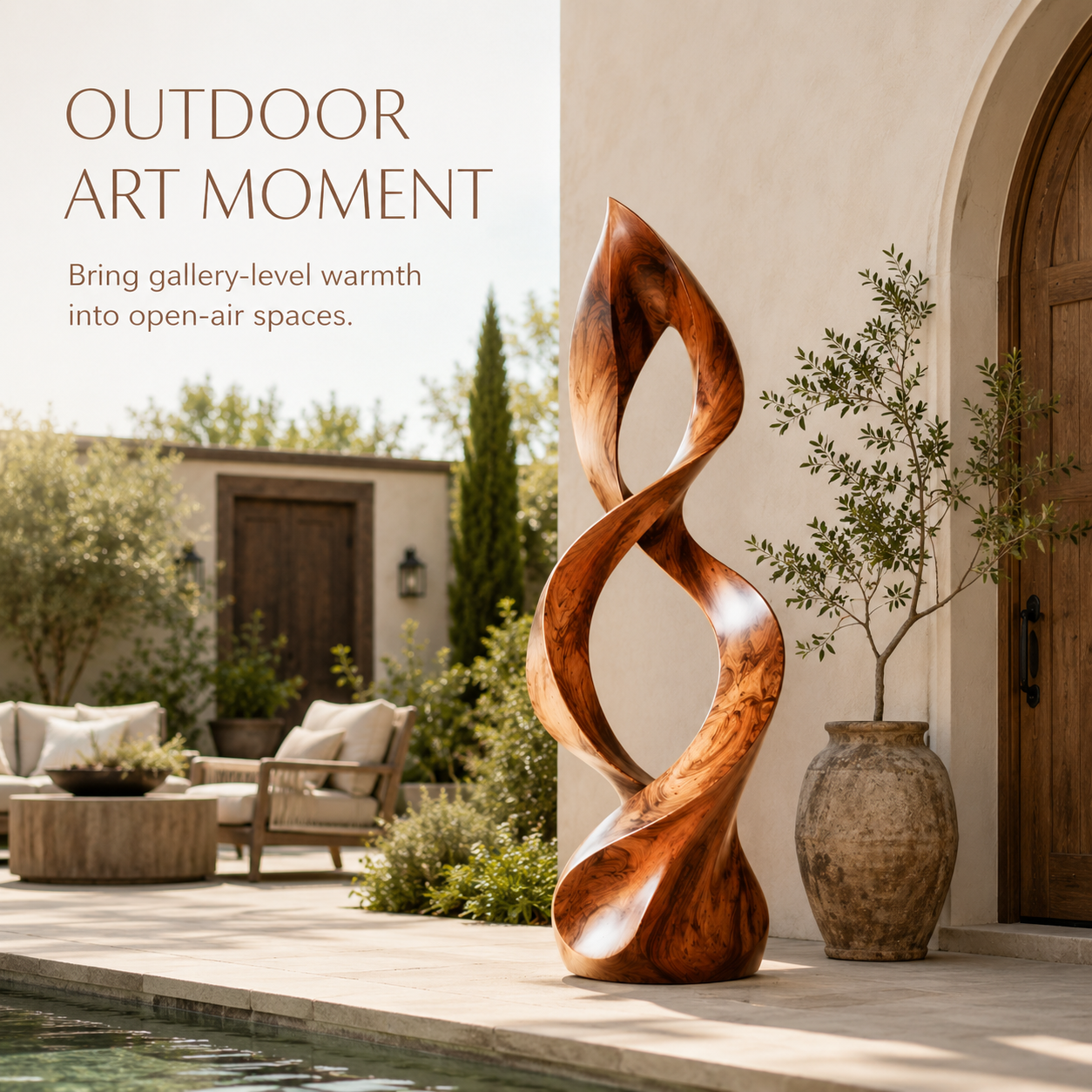 Rustic Arden Abstract Wood Sculpture - Design 024 - product image 06
