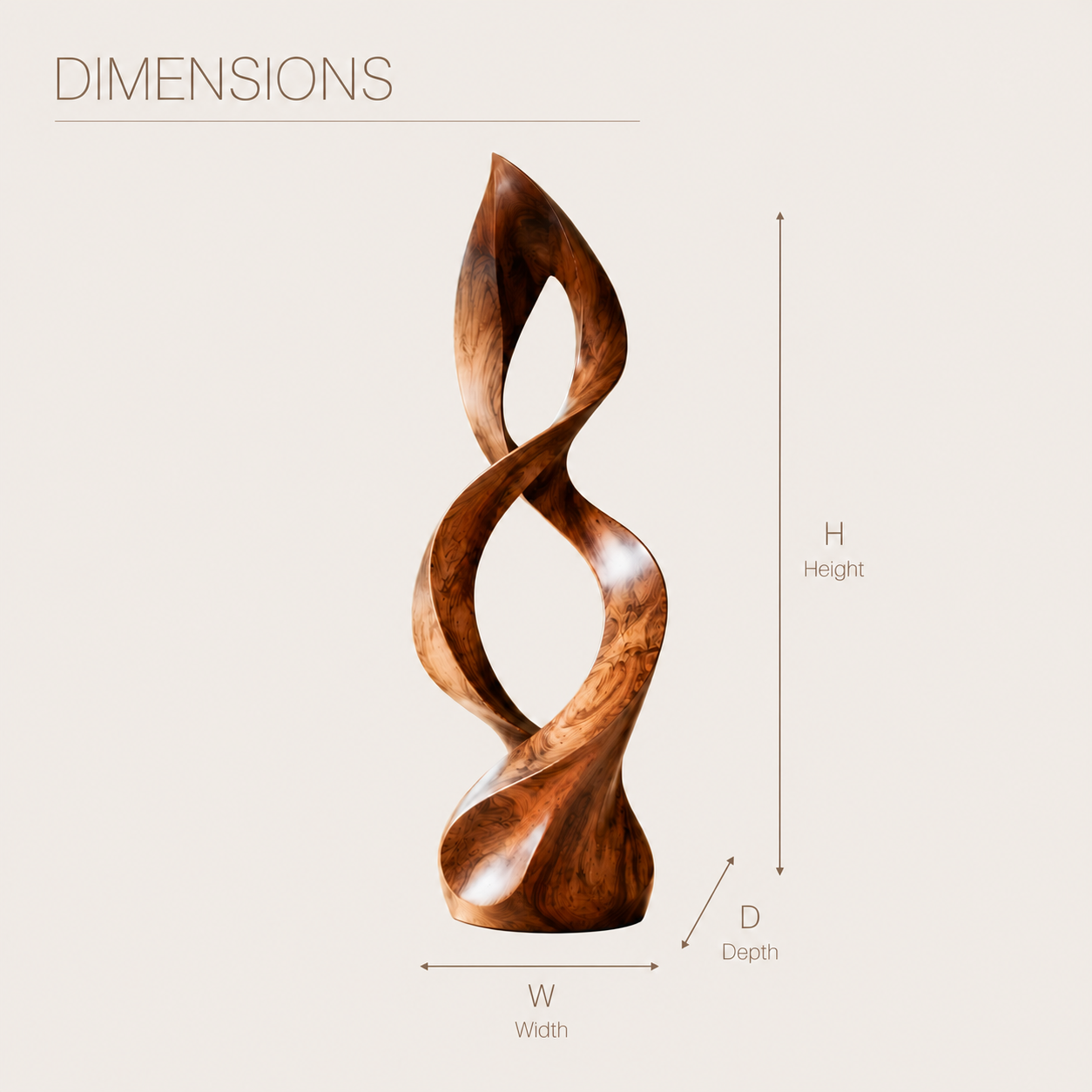 Rustic Arden Abstract Wood Sculpture - Design 024 - product image 07