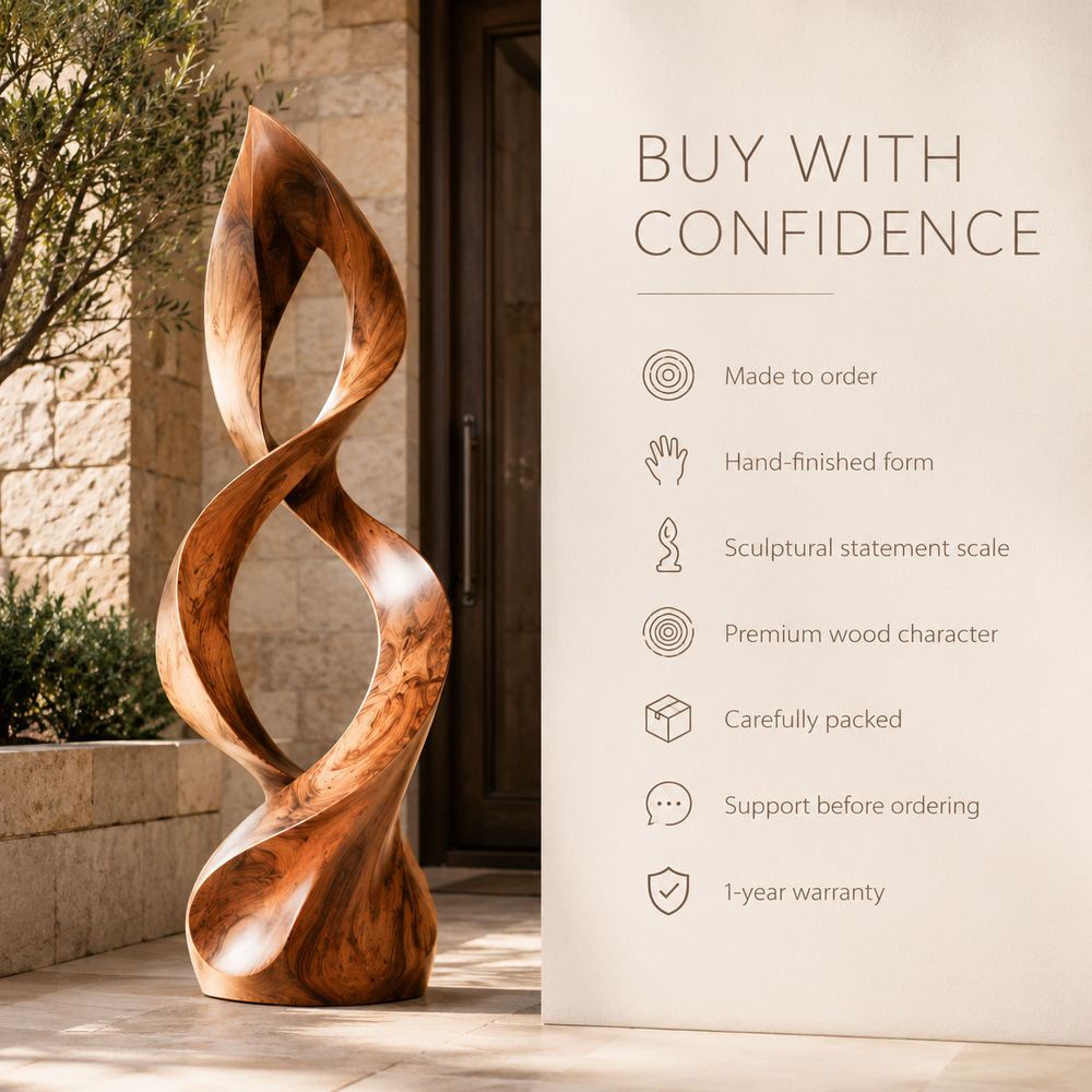 Rustic Arden Abstract Wood Sculpture - Design 024 - product image 08
