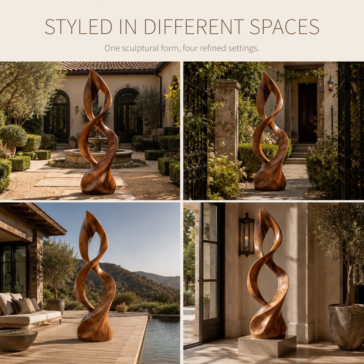 Rustic Arden Abstract Wood Sculpture - Design 024 - product image 09