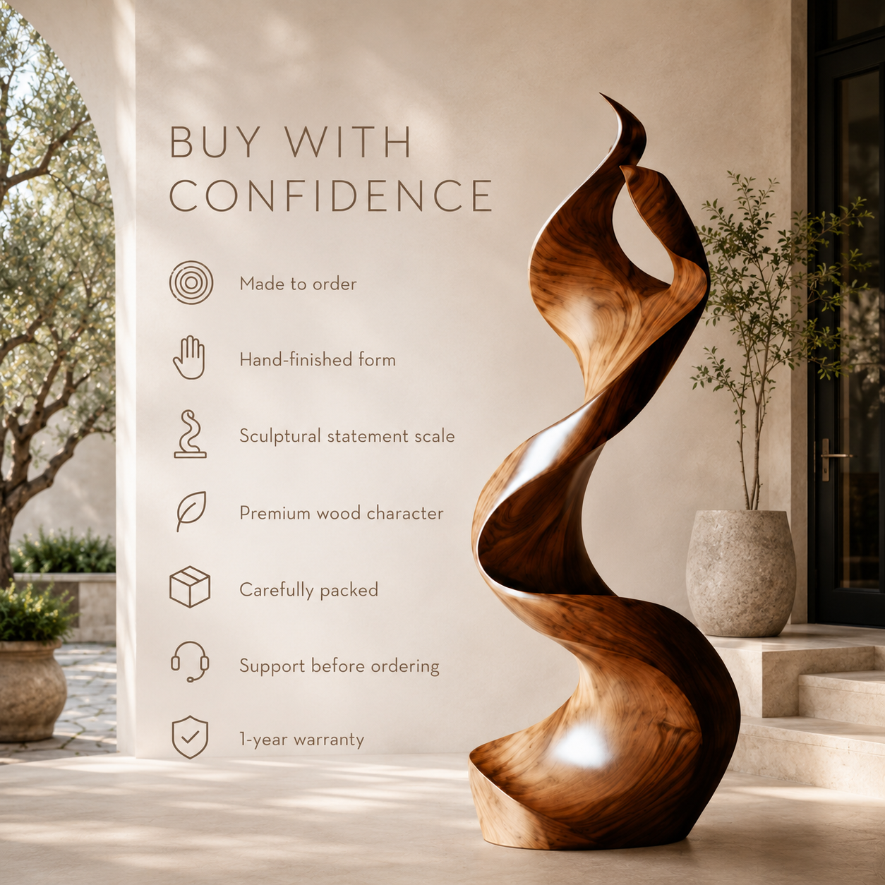 Rustic Mira Organic Table Sculpture - Design 025 - product image 09
