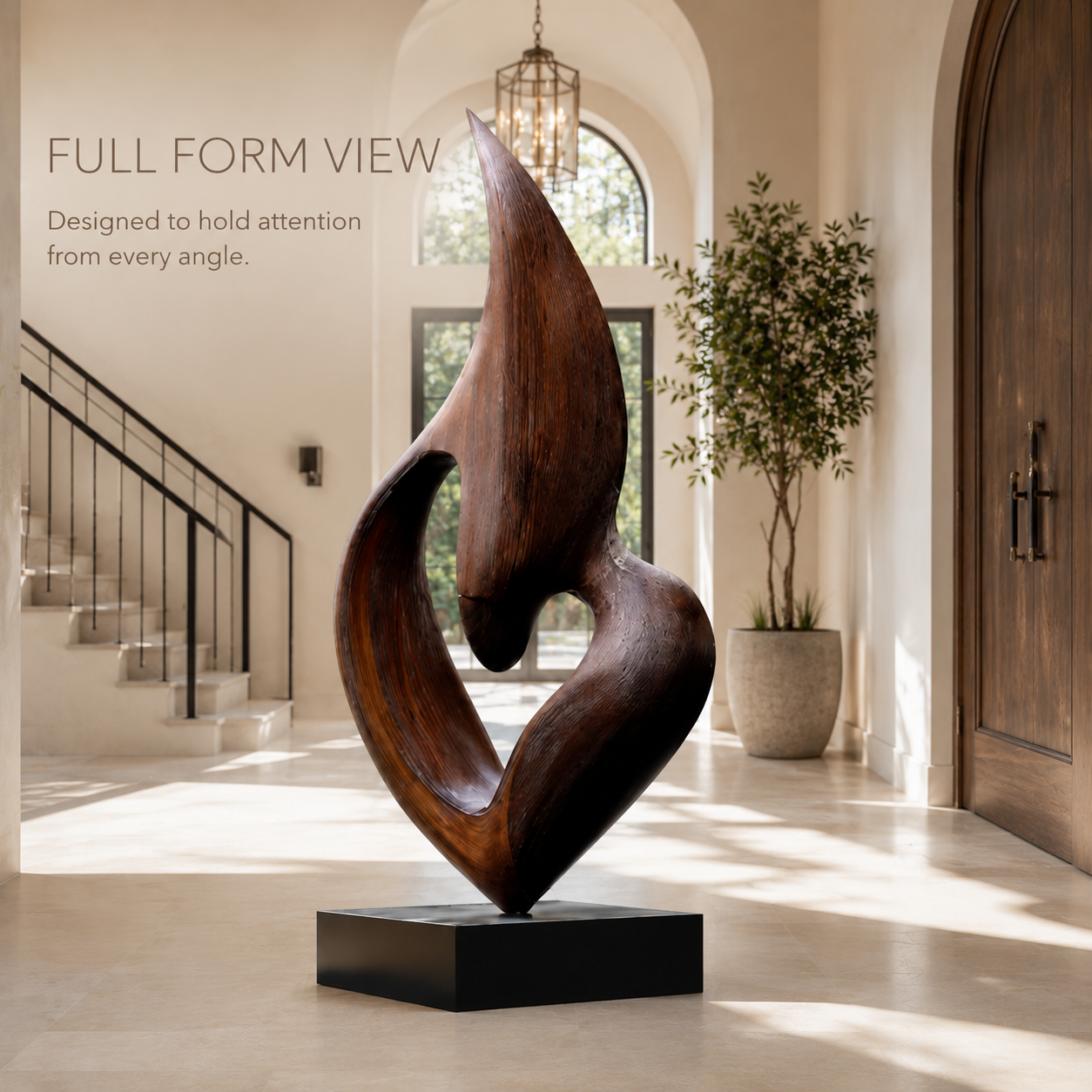 Rustic Soren Carved Abstract Sculpture - Design 027 - product image 03