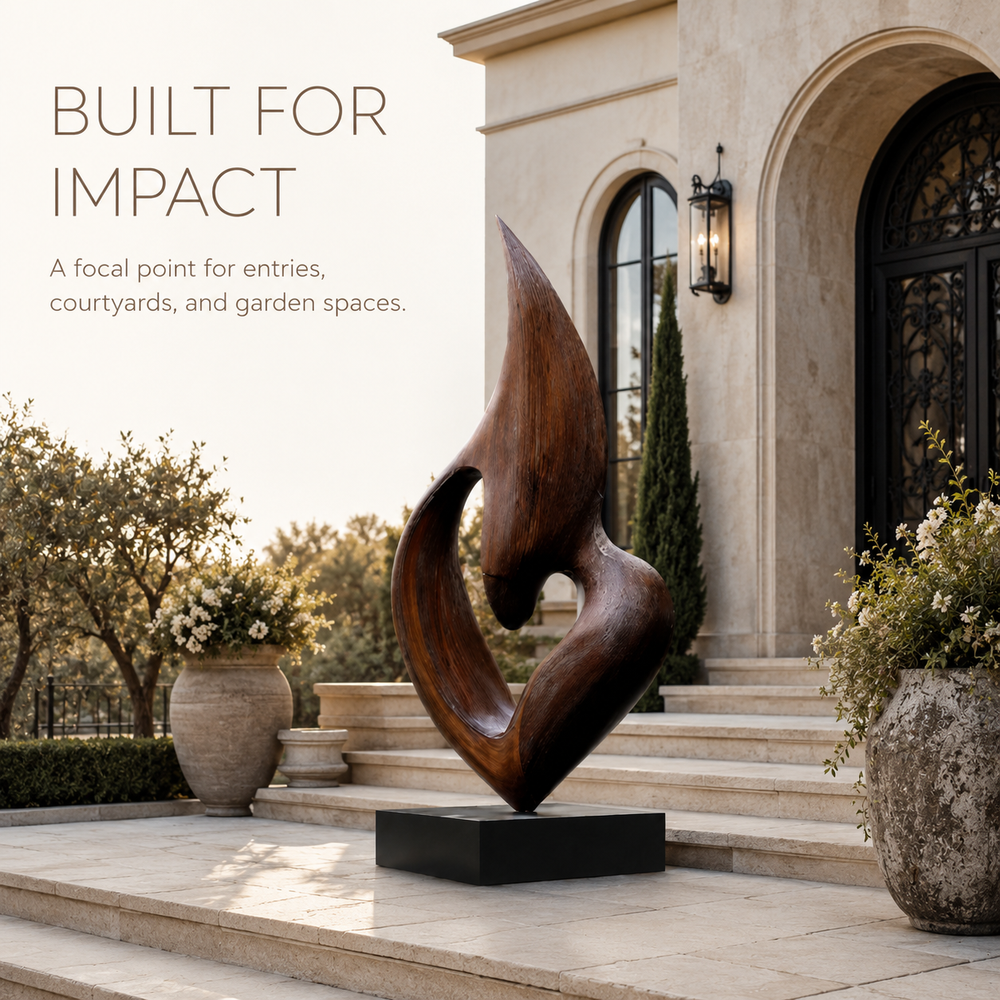 Rustic Soren Carved Abstract Sculpture - Design 027 - product image 04
