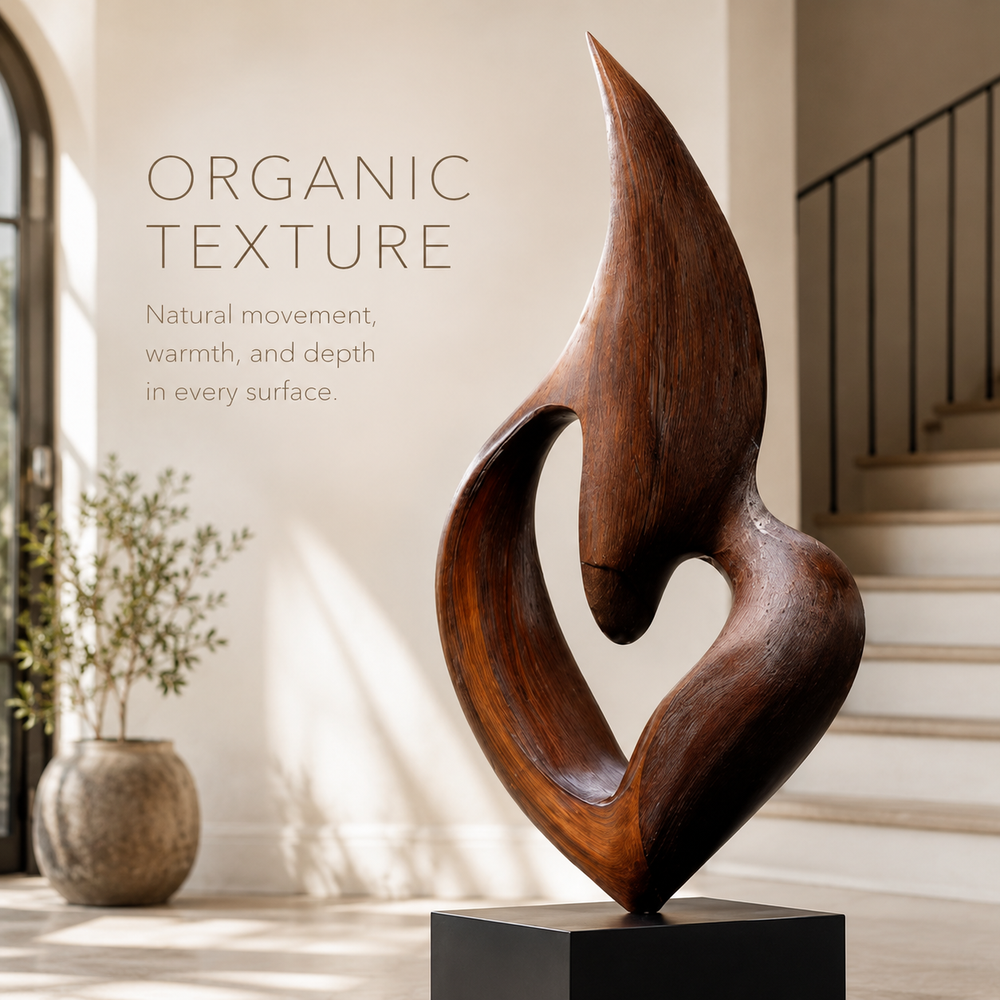 Rustic Soren Carved Abstract Sculpture - Design 027 - product image 05