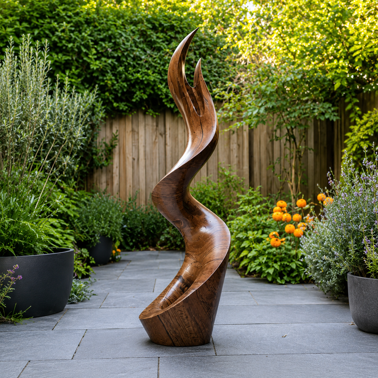 Rustic Veyra Modern Wood Sculpture - Design 029 - main view