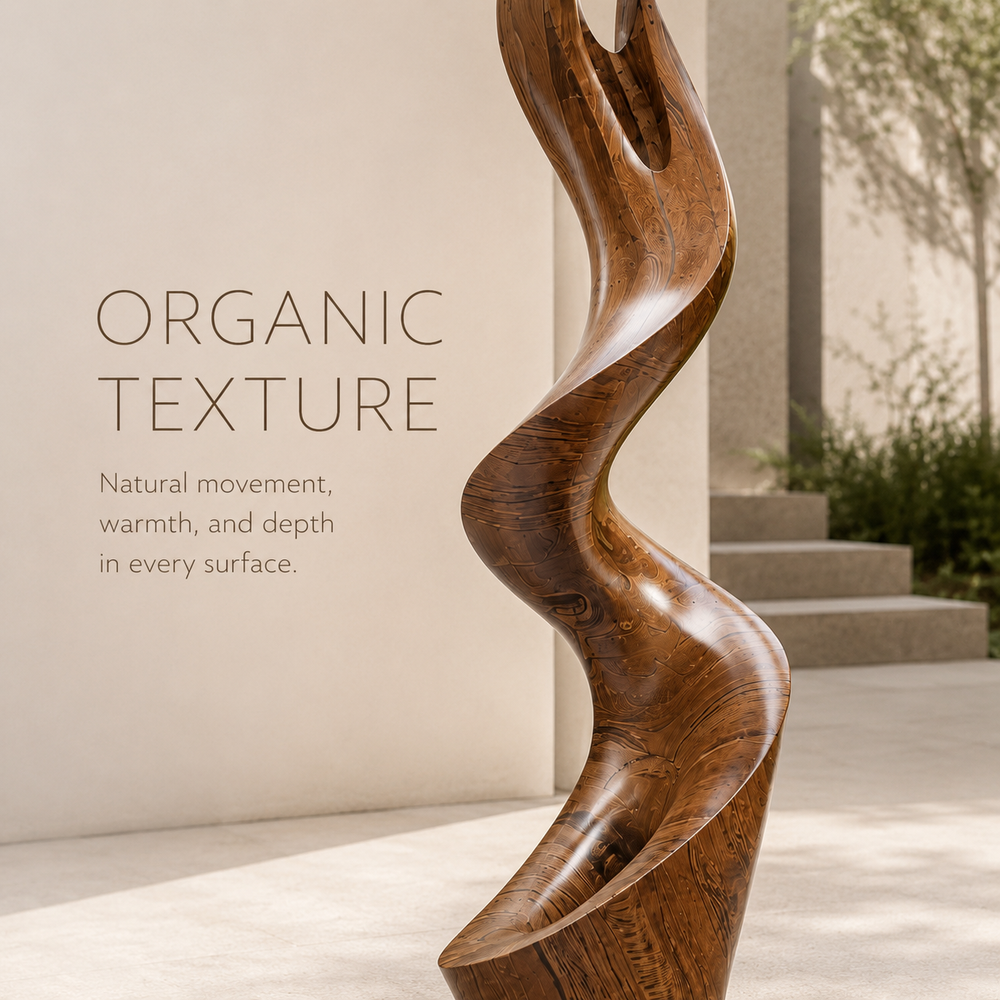 Rustic Veyra Modern Wood Sculpture - Design 029 - product image 03