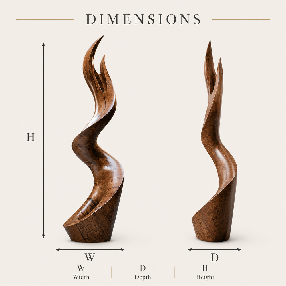 Rustic Veyra Modern Wood Sculpture - Design 029 - product image 06