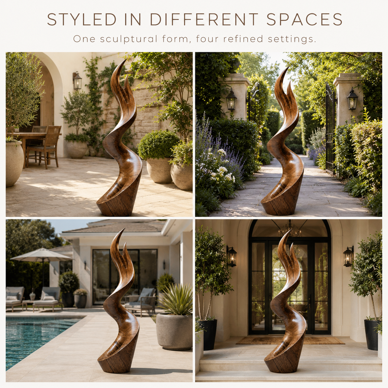 Rustic Veyra Modern Wood Sculpture - Design 029 - product image 08