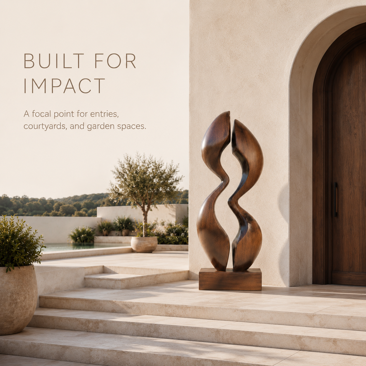 Rustic Rowan Hollow Form Sculpture - Design 032 - product image 04
