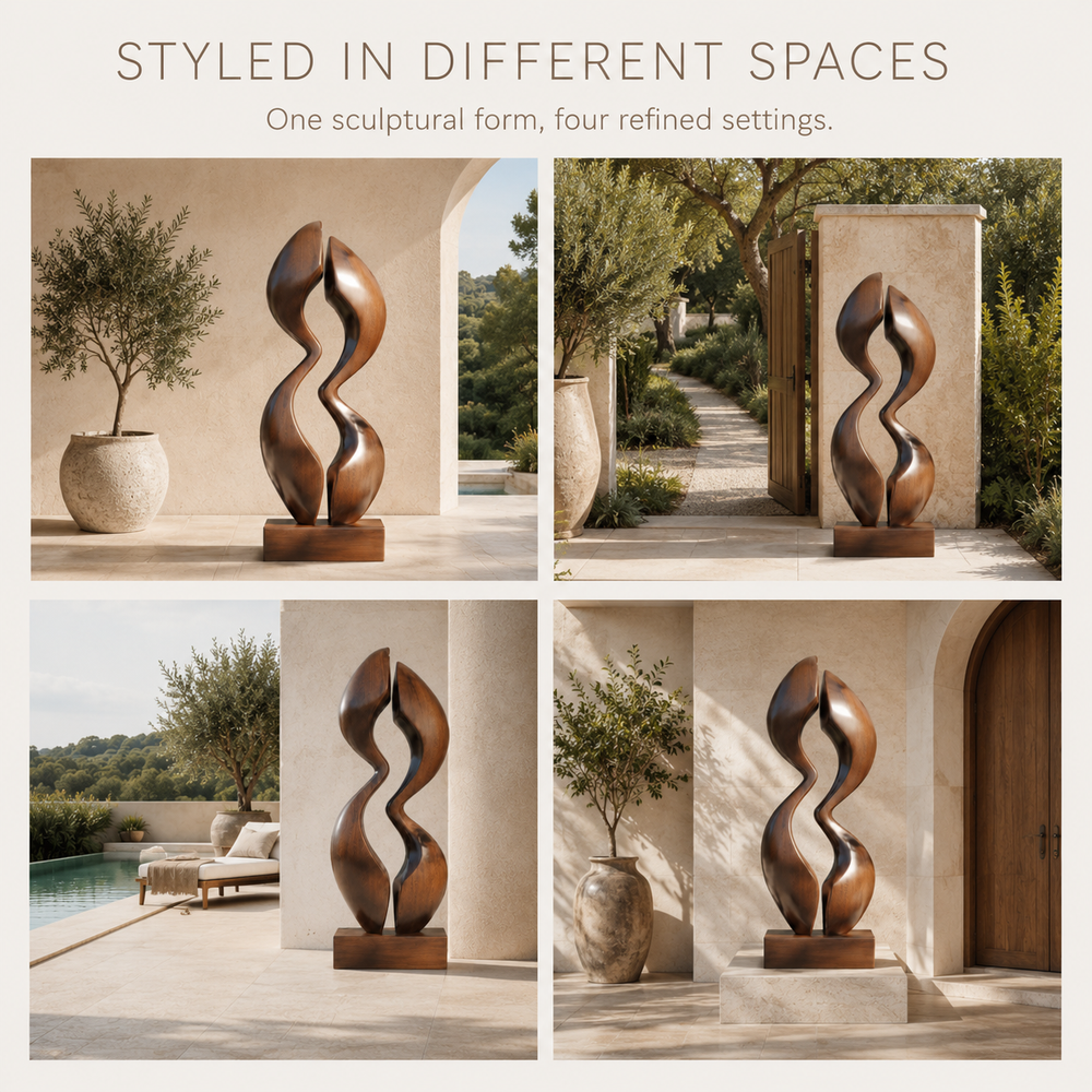 Rustic Rowan Hollow Form Sculpture - Design 032 - product image 10