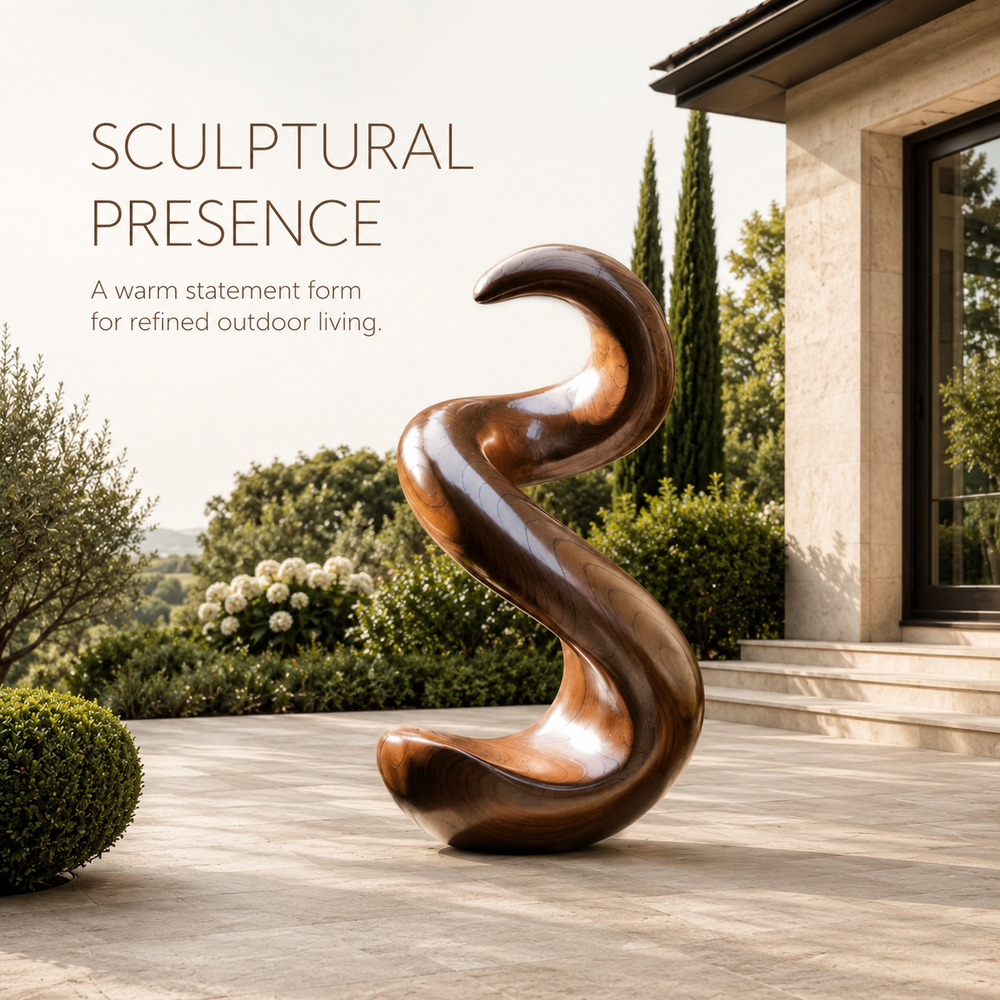 Rustic Arden Abstract Wood Sculpture - Design 034 - product image 02
