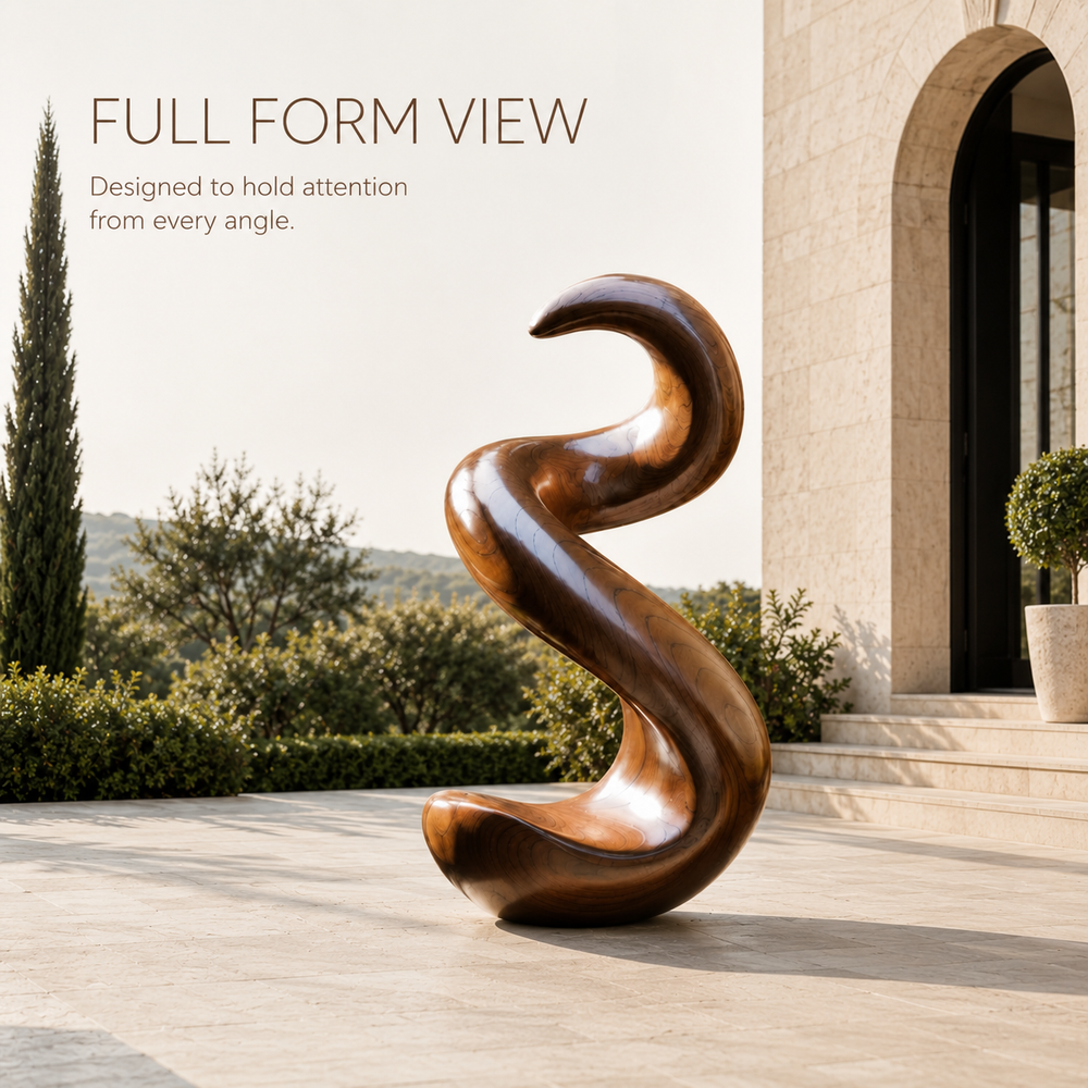 Rustic Arden Abstract Wood Sculpture - Design 034 - product image 03