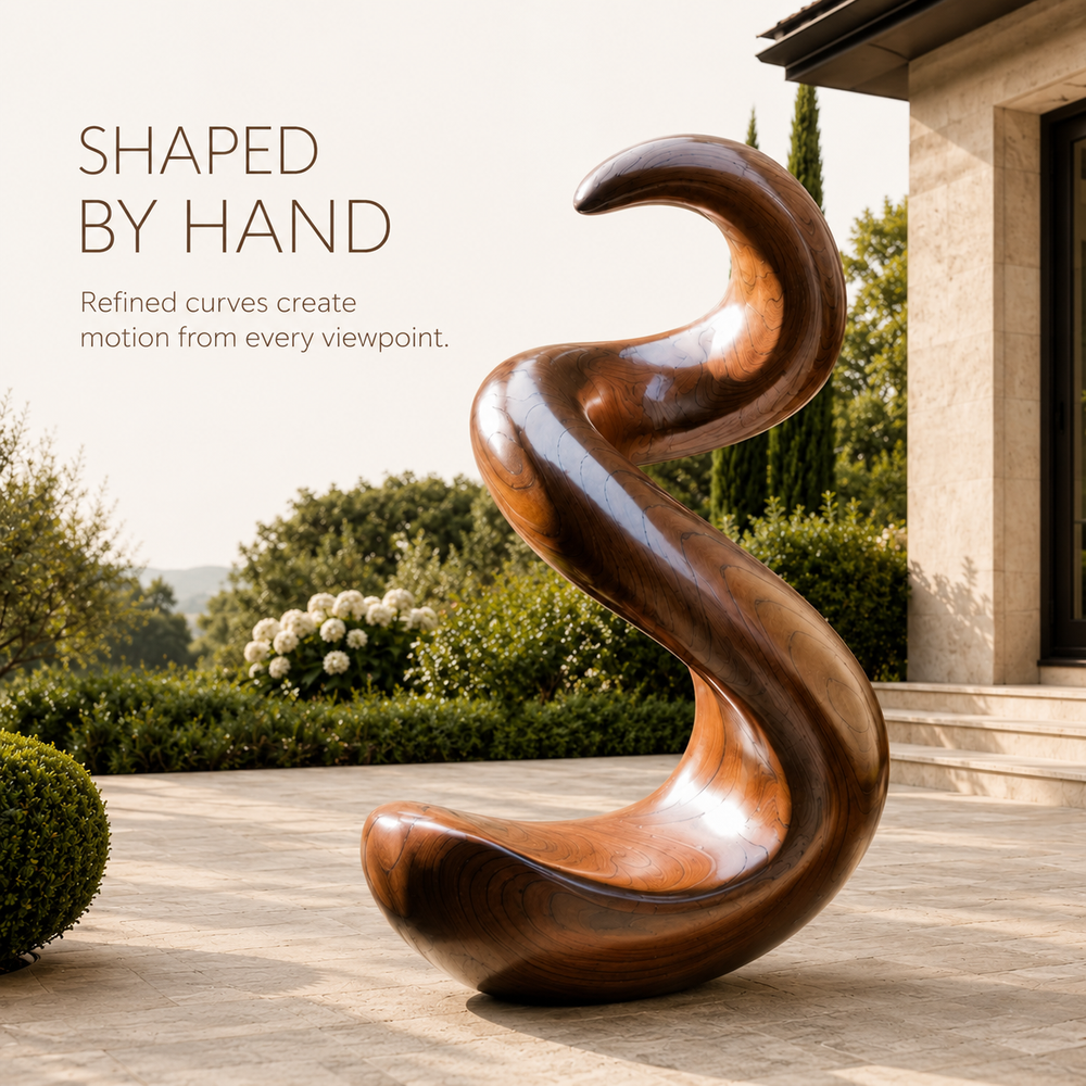 Rustic Arden Abstract Wood Sculpture - Design 034 - product image 06