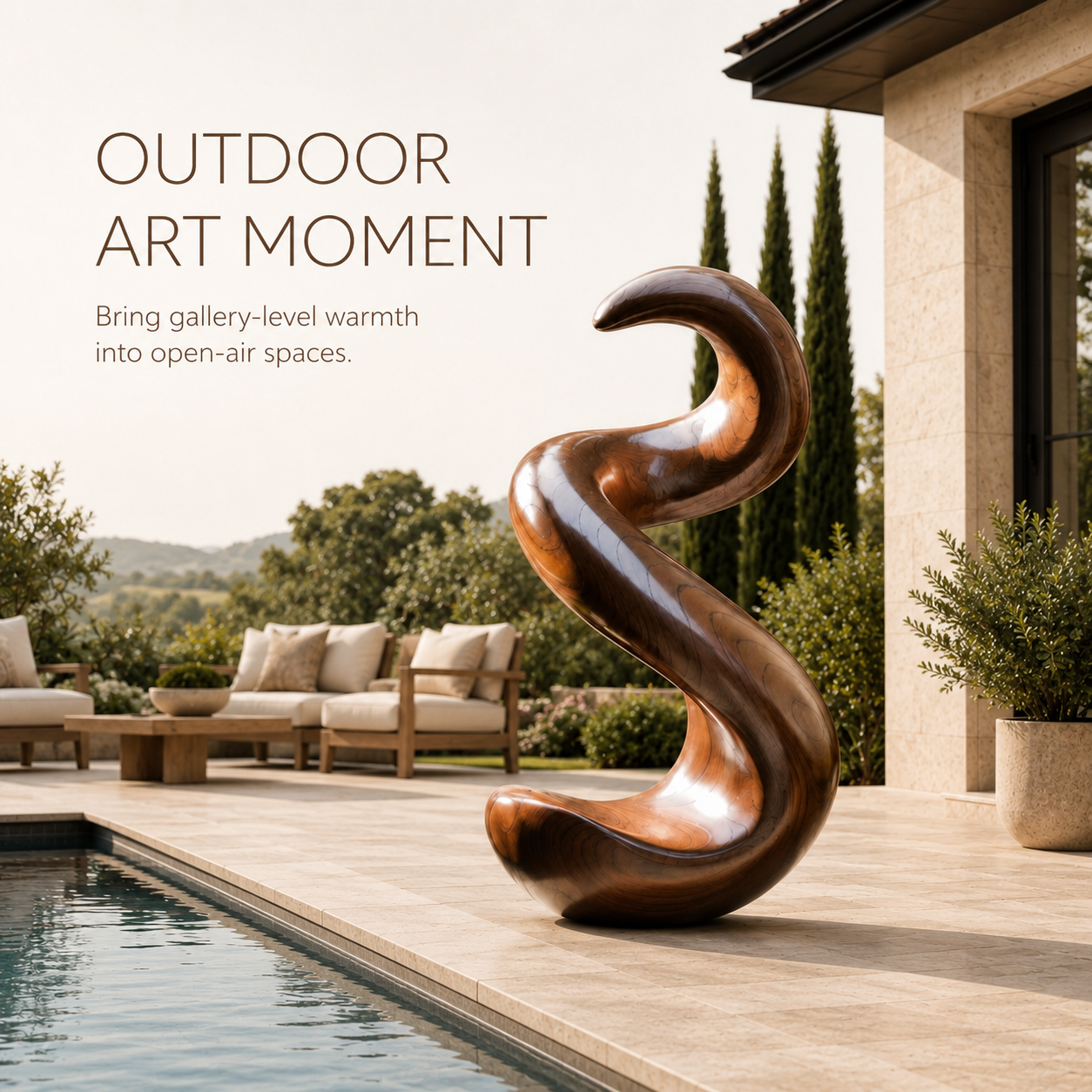 Rustic Arden Abstract Wood Sculpture - Design 034 - product image 07