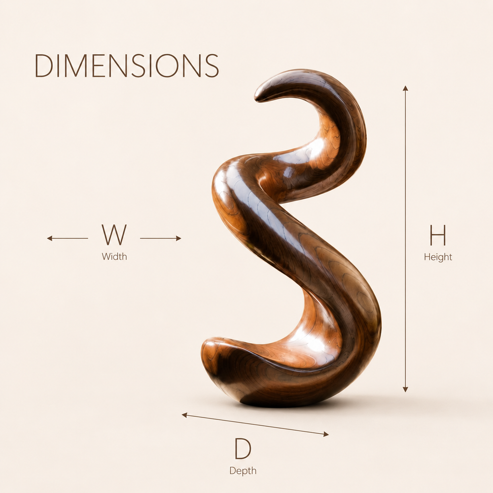 Rustic Arden Abstract Wood Sculpture - Design 034 - product image 08