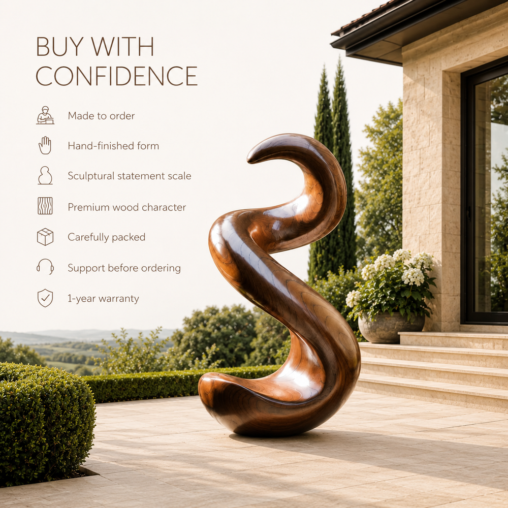 Rustic Arden Abstract Wood Sculpture - Design 034 - product image 09