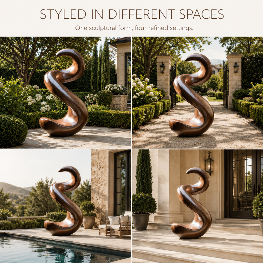 Rustic Arden Abstract Wood Sculpture - Design 034 - product image 10