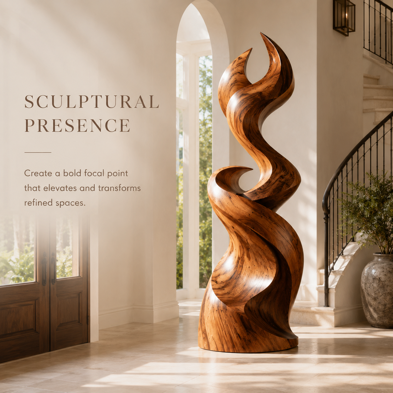 Rustic Elara Organic Form Sculpture - Design 038 - product image 02