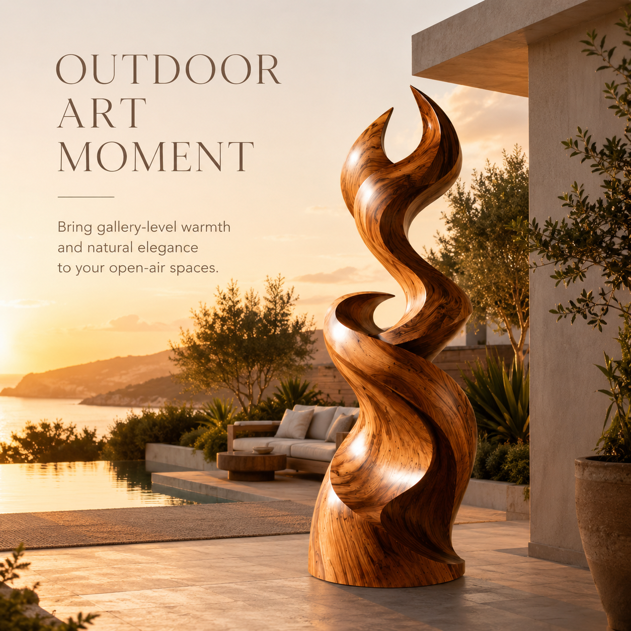Rustic Elara Organic Form Sculpture - Design 038 - product image 05