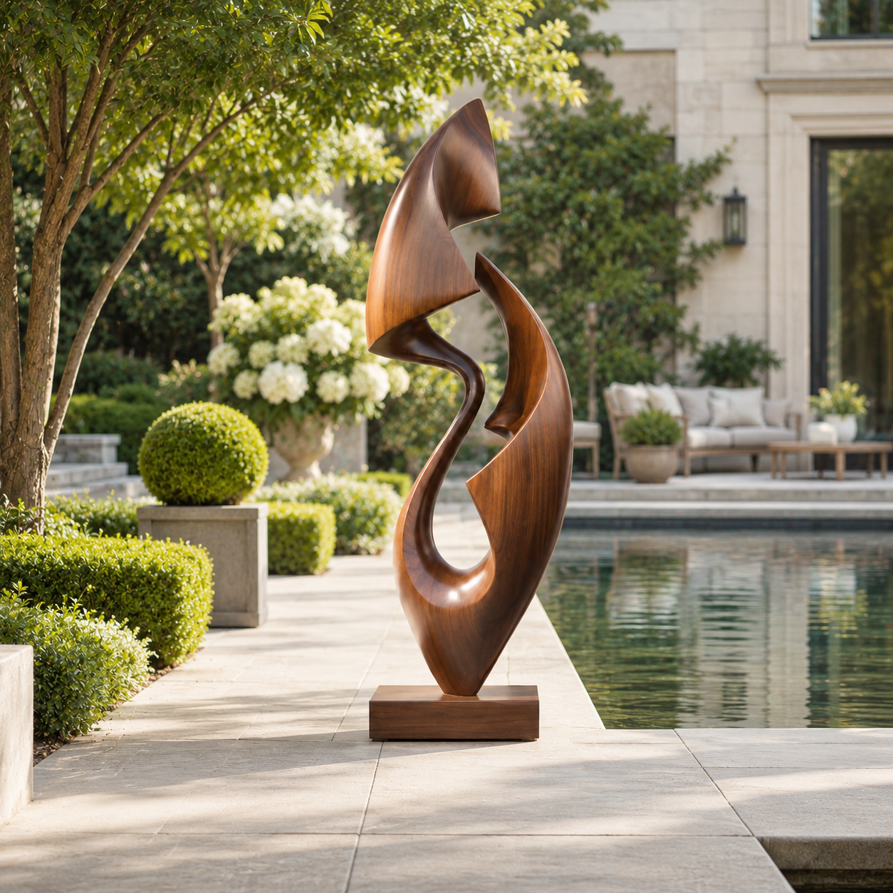 Rustic Veyra Modern Wood Sculpture - Design 039 - main view