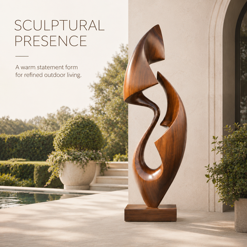 Rustic Veyra Modern Wood Sculpture - Design 039 - product image 02