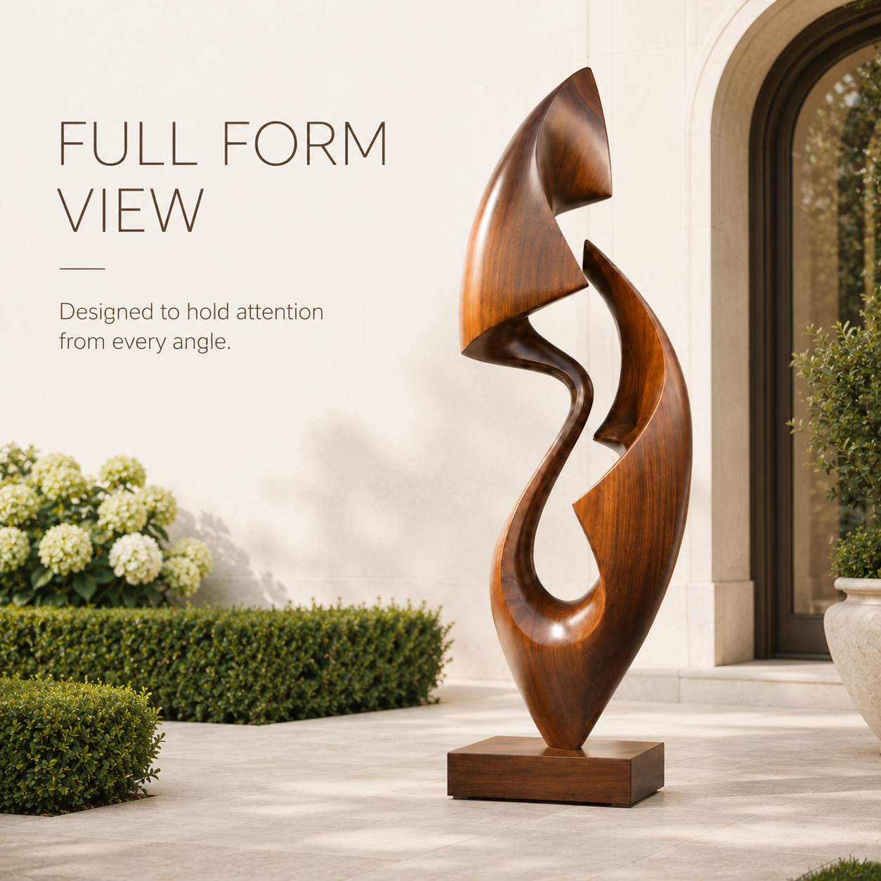 Rustic Veyra Modern Wood Sculpture - Design 039 - product image 03