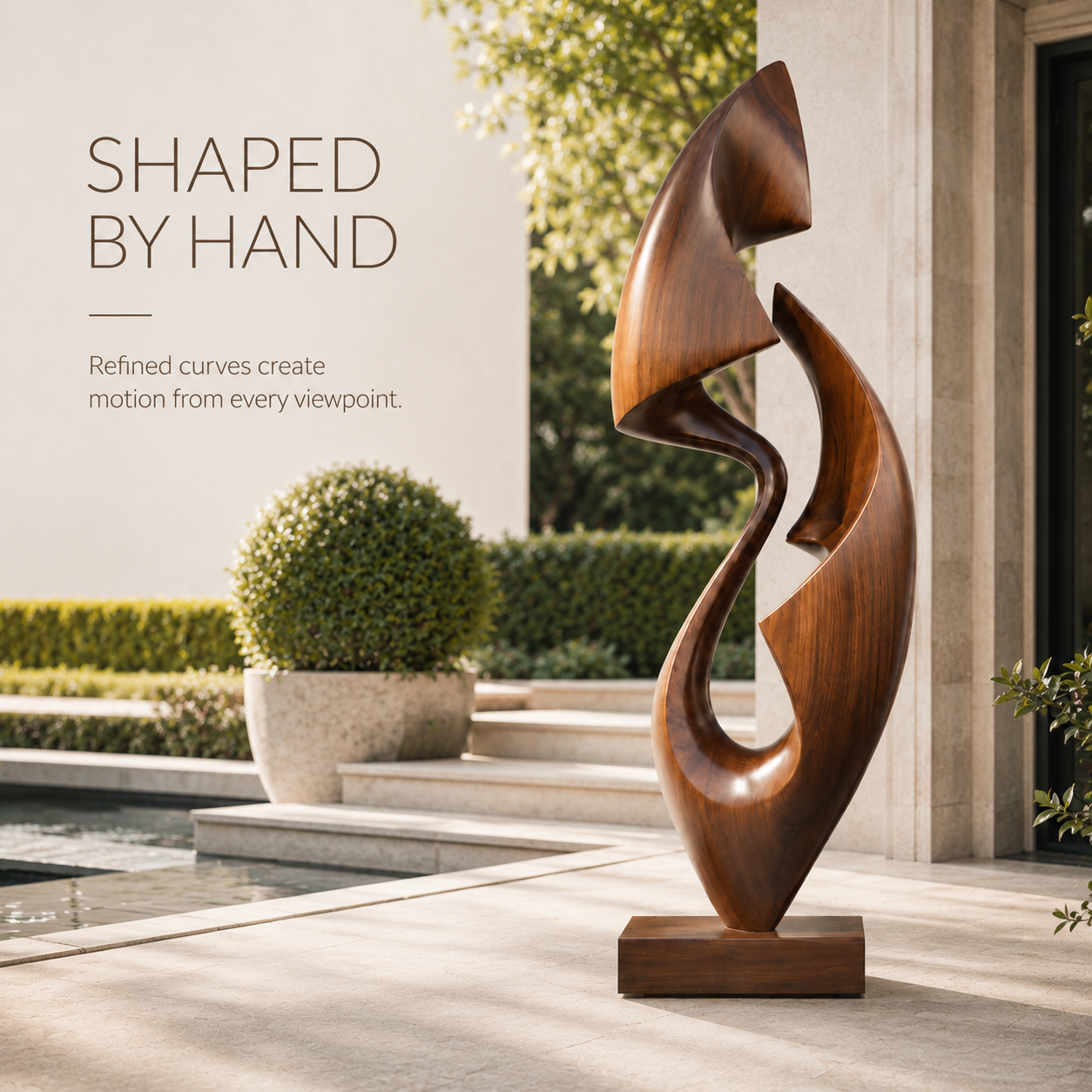Rustic Veyra Modern Wood Sculpture - Design 039 - product image 06