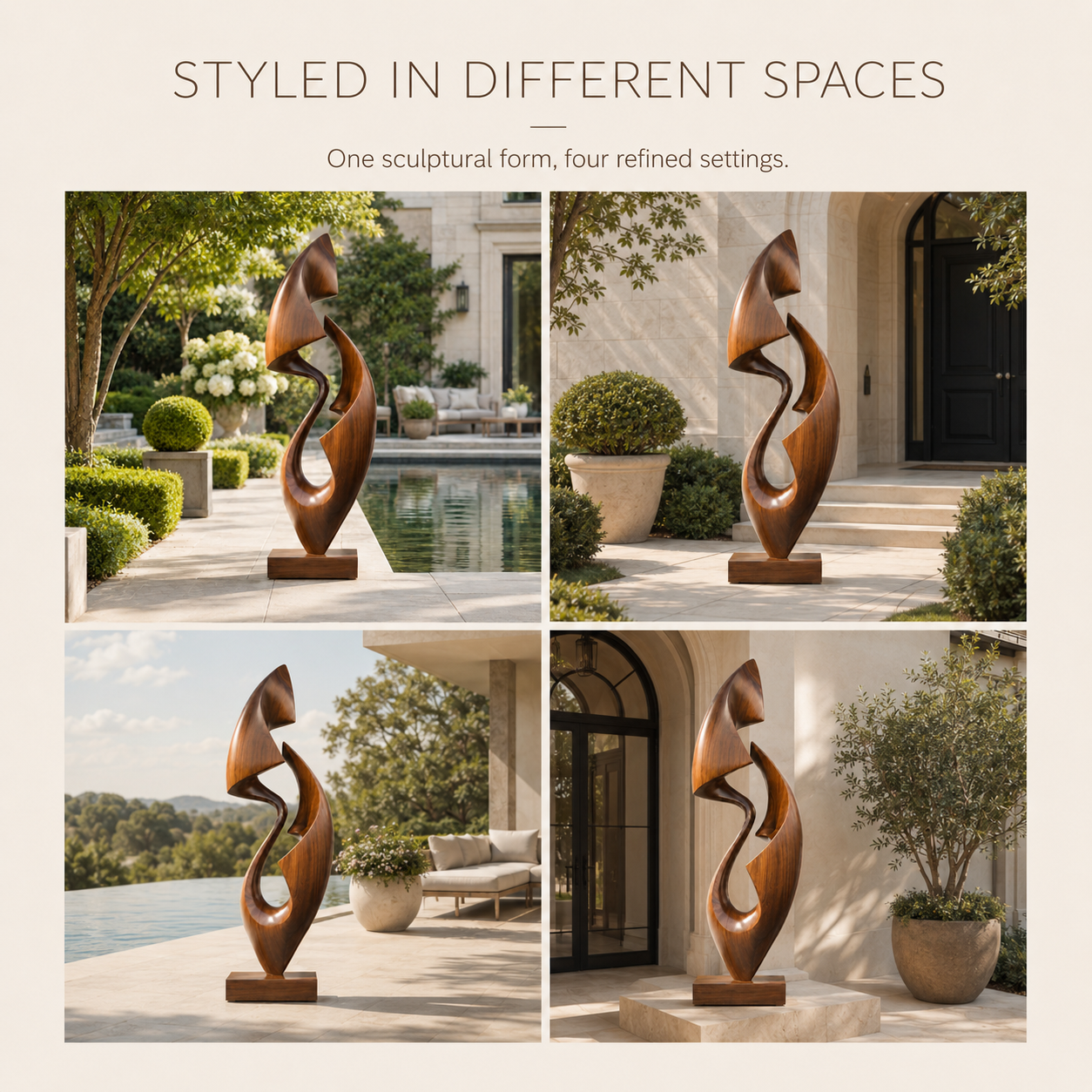 Rustic Veyra Modern Wood Sculpture - Design 039 - product image 09