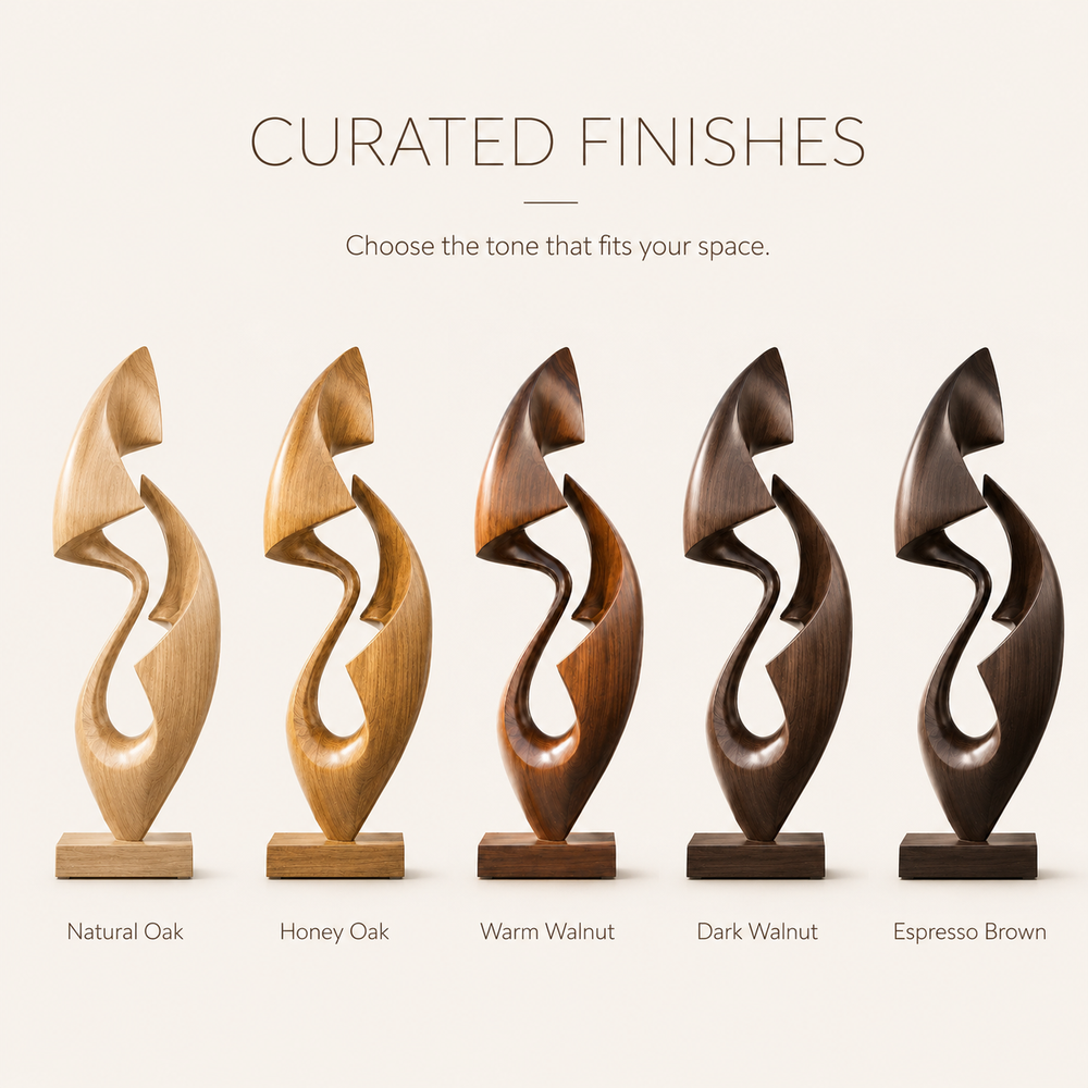 Rustic Veyra Modern Wood Sculpture - Design 039 - product image 10