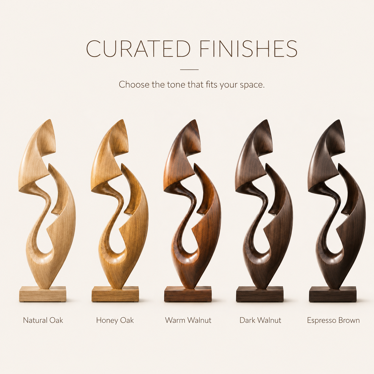 Rustic Veyra Modern Wood Sculpture - Design 039 - product image 10