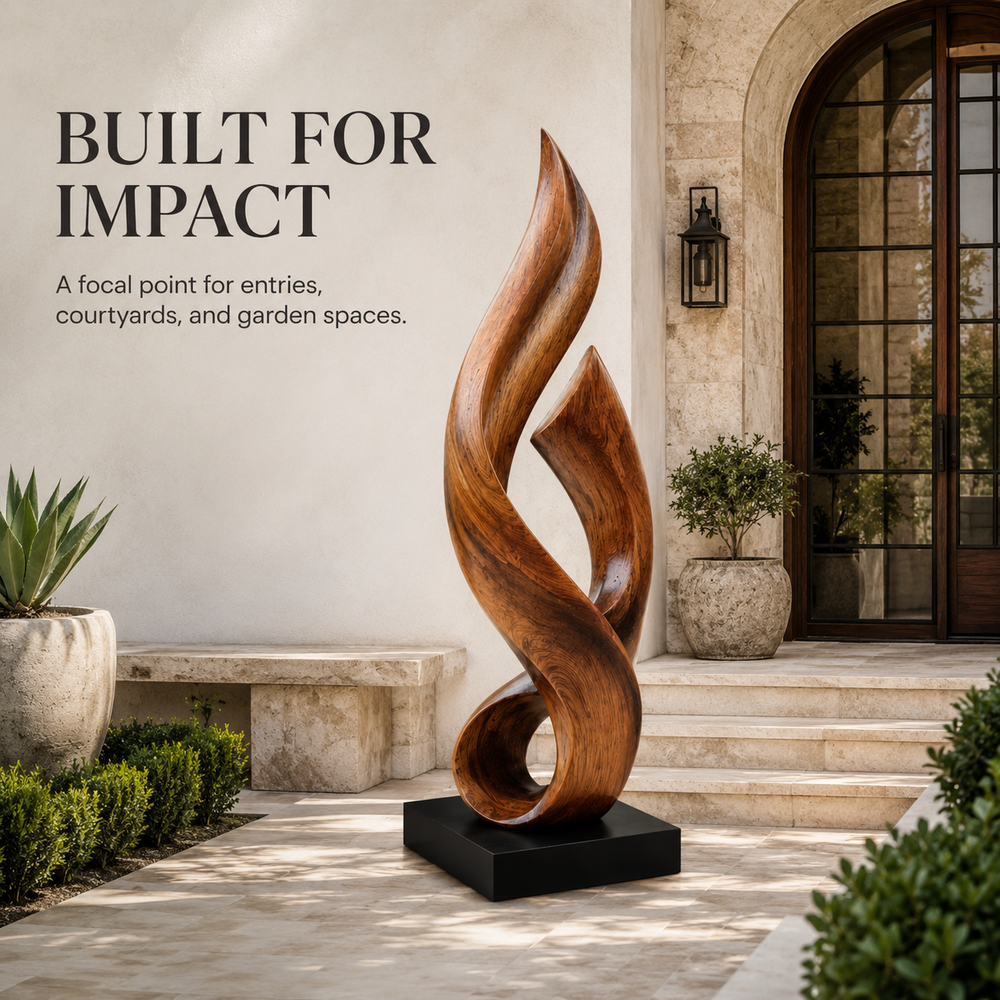 Rustic Liora Warm Abstract Sculpture - Design 041 - product image 04